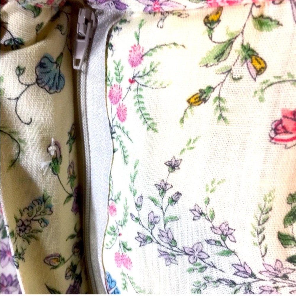 Vintage floral midi a line skirt - Picture 6 of 16